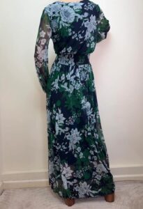 Kate&Lily BNWT floral green mesh maxi dress S romantic wrap boho cottagecore soft goth fairy summer — photo 2 of 11