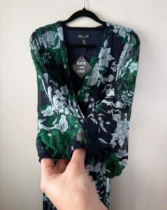 Kate&Lily BNWT floral green mesh maxi dress S romantic wrap boho cottagecore soft goth fairy summer — photo 8 of 11