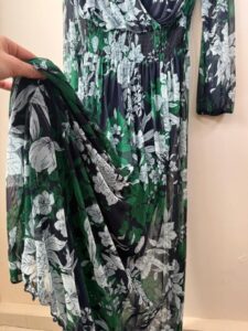 Kate&Lily BNWT floral green mesh maxi dress S romantic wrap boho cottagecore soft goth fairy summer — photo 9 of 11