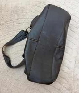 Vintage 90s Furla Y2K Brown Pebbled Leather Slouchy Hobo Shoulder Bag O-Ring — photo 12 of 15