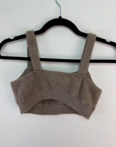 Frame 100% cashmere knit bralette crop top minimalist luxe neutral clean girl — photo 3 of 8
