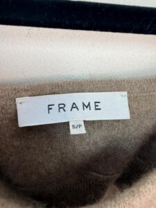 Frame 100% cashmere knit bralette crop top minimalist luxe neutral clean girl — photo 4 of 8