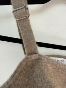 Frame 100% cashmere knit bralette crop top minimalist luxe neutral clean girl — photo 6 of 8