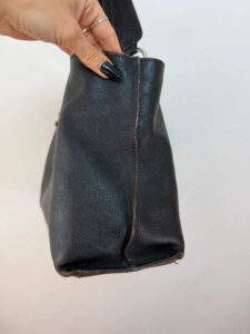 Vintage 90s Furla Y2K Brown Pebbled Leather Slouchy Hobo Shoulder Bag O-Ring — photo 14 of 15