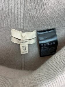 Label on a H&M piece, M