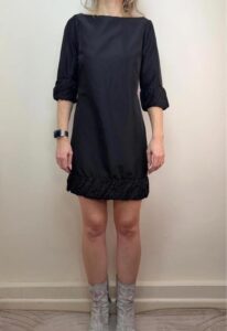 Zara Black Mini Chiffon Dress Ruffle Minimal Party Dark feminine balletcore uk8 romantic goth — photo 2 of 11