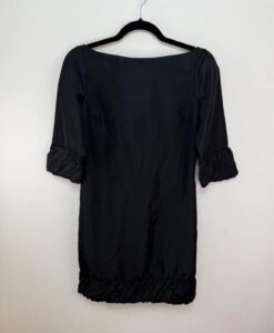 Zara Black Mini Chiffon Dress Ruffle Minimal Party Dark feminine balletcore uk8 romantic goth — photo 4 of 11