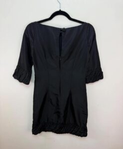 Zara Black Mini Chiffon Dress Ruffle Minimal Party Dark feminine balletcore uk8 romantic goth — photo 5 of 11