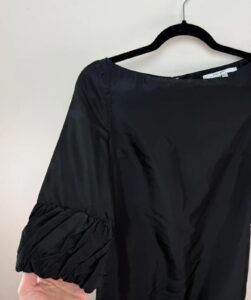 Zara Black Mini Chiffon Dress Ruffle Minimal Party Dark feminine balletcore uk8 romantic goth — photo 7 of 11