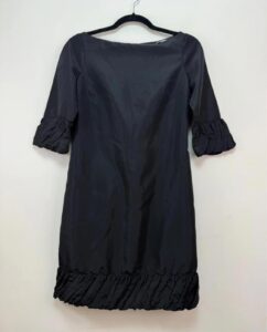 Zara Black Mini Chiffon Dress Ruffle Minimal Party Dark feminine balletcore uk8 romantic goth — photo 9 of 11