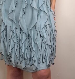 Coast pastel blue pure silk ruffle textured mini dress — photo 3 of 11