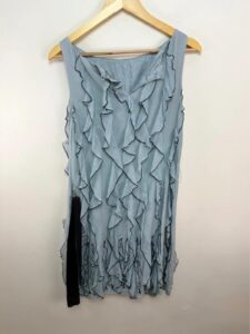 Coast pastel blue pure silk ruffle textured mini dress — photo 5 of 11
