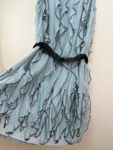 Coast pastel blue pure silk ruffle textured mini dress — photo 9 of 11