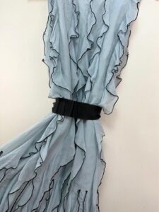 Coast pastel blue pure silk ruffle textured mini dress — photo 10 of 11