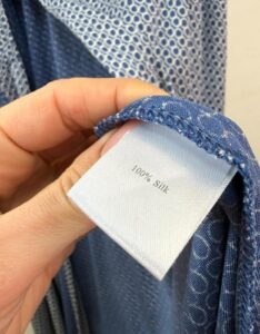 Pure Collection 100% Silk Wrap Dress Blue Geometric spring summer layer Elegant Midi L — photo 7 of 11