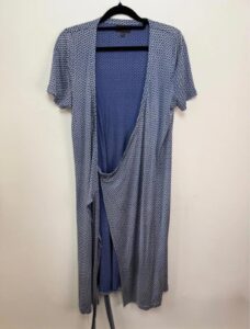 Pure Collection 100% Silk Wrap Dress Blue Geometric spring summer layer Elegant Midi L — photo 9 of 11