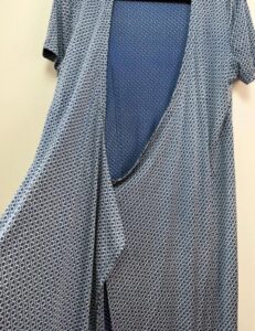 Pure Collection 100% Silk Wrap Dress Blue Geometric spring summer layer Elegant Midi L — photo 11 of 11