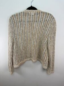Vintage 80s Lady Be Good cream knit midi dress & cardigan set cottagecore boho — photo 14 of 15