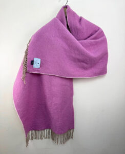 Scottish Cashmere Begg & Co Oversized Scarf Wrap Reversible Fringed Luxury Shawl — photo 5 of 15