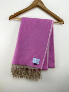 Scottish Cashmere Begg & Co Oversized Scarf Wrap Reversible Fringed Luxury Shawl — photo 8 of 15