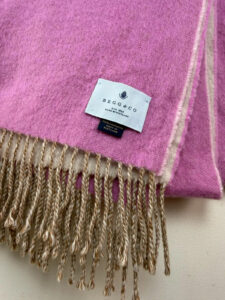 Scottish Cashmere Begg & Co Oversized Scarf Wrap Reversible Fringed Luxury Shawl — photo 9 of 15