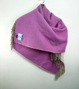 Scottish Cashmere Begg & Co Oversized Scarf Wrap Reversible Fringed Luxury Shawl — photo 10 of 15