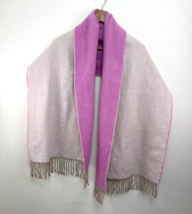 Scottish Cashmere Begg & Co Oversized Scarf Wrap Reversible Fringed Luxury Shawl — photo 11 of 15
