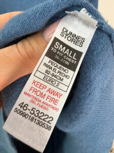 Dunnes Stores Blue Merino Wool Blend V-Neck Jumper — photo 6 of 7