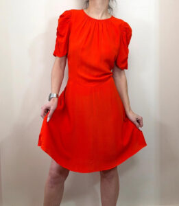 BNWT Flame Red Whistles Simone Flippy Dress 14 A-Line Midi wedding party city