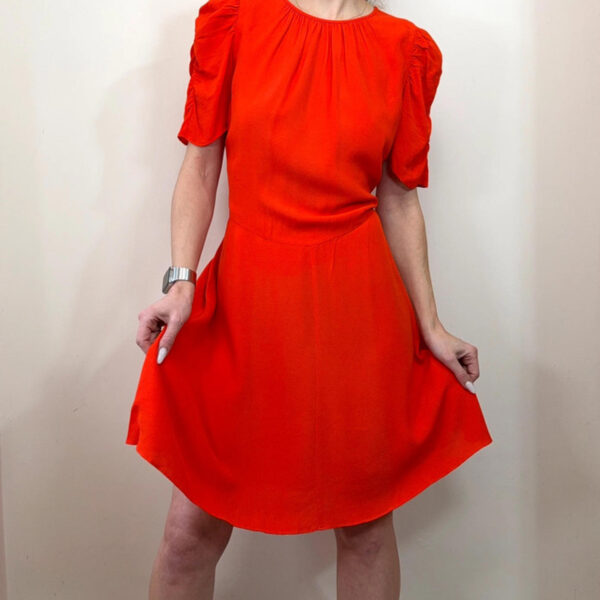 BNWT Flame Red Whistles Simone Flippy Dress 14 A-Line Midi wedding party city