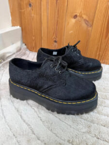 Dr. Martens chunky 1461 Quad hair-on black platform pony hair shoes uk5/ eu38 — photo 6 of 15