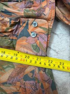 Trasformazioni Tessili Floral Rusty Orange 100% Cotton Button Shirt Blouse — photo 9 of 10
