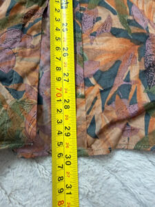 Trasformazioni Tessili Floral Rusty Orange 100% Cotton Button Shirt Blouse — photo 10 of 10