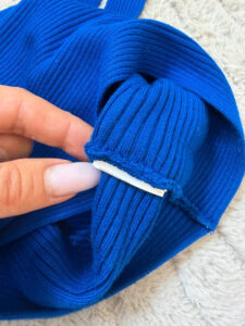 Mango Women's Cobalt Blue Ribbed Knit Crossover Crop Top Fitted Bustier — photo 6 of 8