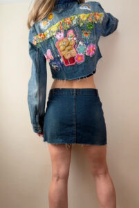 Zoe Women's Low Rise Embellished Denim Mini Skirt — photo 2 of 13