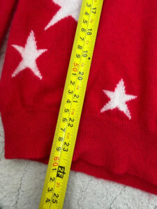 Clements Ribeiro Women's 100% Cashmere Red White Star Jumper — photo 10 of 10