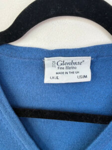 Label on a Glenbrae piece, L