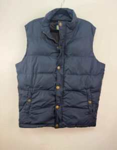 John Lewis Men's Navy Down Feather Puffer Gilet Vest Size L Y2K Utility Gorpcore Casual — photo 3 of 10