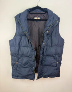 John Lewis Men's Navy Down Feather Puffer Gilet Vest Size L Y2K Utility Gorpcore Casual — photo 5 of 10