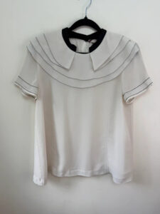 Ted Baker womens cream oversized collar blouse — photo 3 of 10