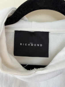 John Richmond womens white embroidered gothic rose gold logo hoodie — photo 3 of 15