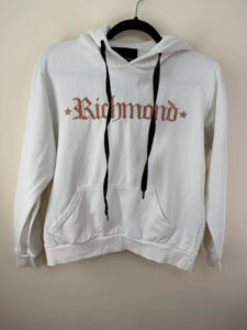 John Richmond womens white embroidered gothic rose gold logo hoodie — photo 8 of 15