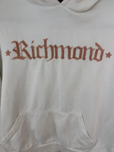 John Richmond womens white embroidered gothic rose gold logo hoodie — photo 10 of 15