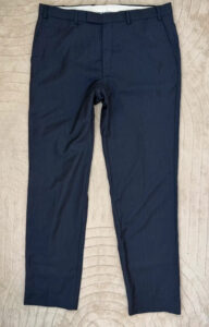 M&S Alfred Brown Savile Row mens pure 100% wool navy tailored trousers — photo 2 of 14
