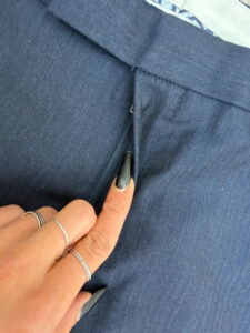 M&S Alfred Brown Savile Row mens pure 100% wool navy tailored trousers — photo 7 of 14