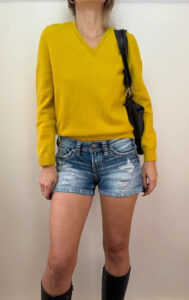 M&S Women's 100% Cashmere Yellow V-Neck Jumper Relaxed Sweater — photo 2 of 9