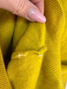 M&S Women's 100% Cashmere Yellow V-Neck Jumper Relaxed Sweater — photo 9 of 9