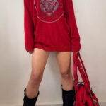 Billionaire mens red lion embroidered crewneck wool blend jumper oversized 3XL