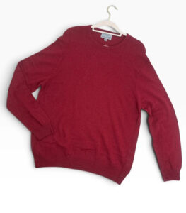 M&S Men's Burgundy extra fine lambswool crewneck jumper 2XL wool oversized slouch — photo 4 of 8