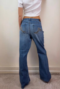 Maurices Women's Low Rise 9.5” Bootcut Flare Studded Jeans